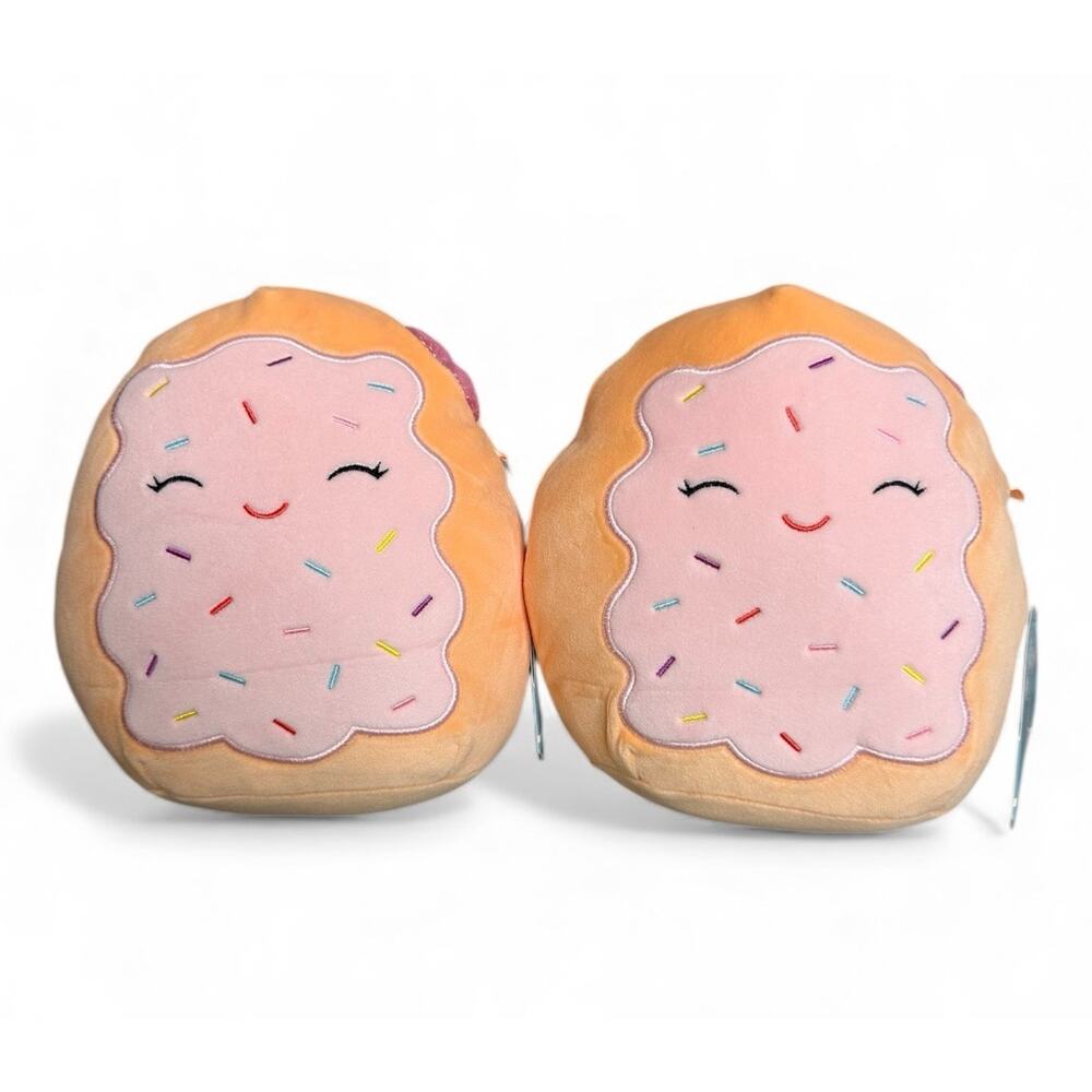 Squishmallows 7.5 inch Fresa the Pink Toaster Pastry Stuffed Plush Toy Lot of 2